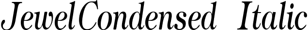 JewelCondensed Italic font - jewelcondenseditalic.ttf