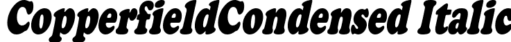 CopperfieldCondensed Italic font - copperfieldcondenseditalic.ttf