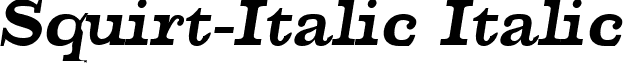 Squirt-Italic Italic font - squirtitalic.ttf