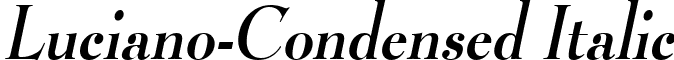 Luciano-Condensed Italic font - luciano-condenseditalic.ttf