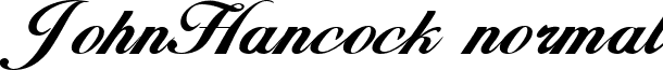 JohnHancock normal font - johnhancockregular.ttf