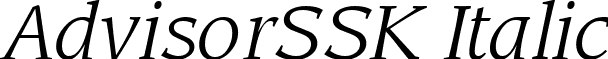 AdvisorSSK Italic font - advisi__.ttf