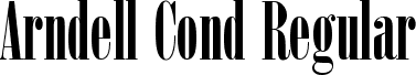 Arndell Cond Regular font - arndellcond.ttf