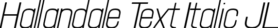 Hallandale Text Italic JL font - halentxi.ttf