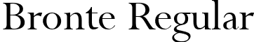 Bronte Regular font - btrswfte.ttf