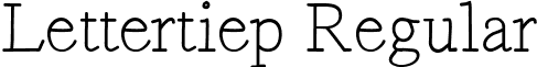 Lettertiep Regular font - Lettertiep.ttf