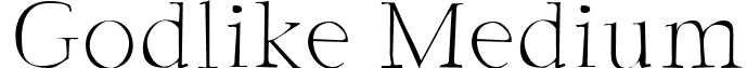 Godlike Medium font - godlike.ttf