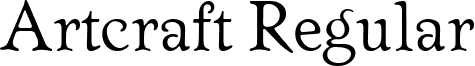 Artcraft Regular font - artcraft.ttf