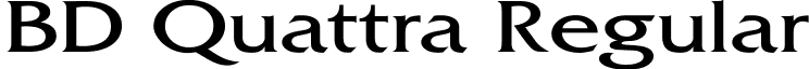 BD Quattra Regular font - bdquattra.ttf