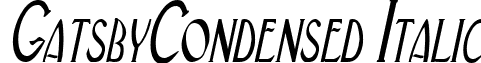 GatsbyCondensed Italic font - gatsbycondenseditalic.ttf