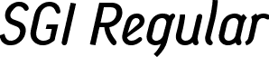 SGI Regular font - sgibolditalic.ttf