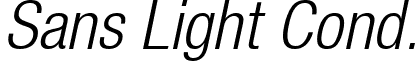 Sans Light Cond. font - sanslightcond.italic.ttf