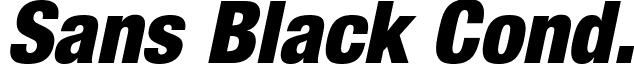 Sans Black Cond. font - sansblackcond.italic.ttf