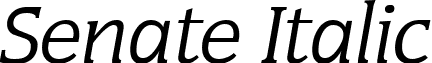 Senate Italic font - senateitalic.ttf