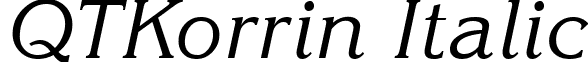 QTKorrin Italic font - qtkorrinitalic.ttf