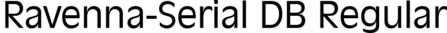 Ravenna-Serial DB Regular font - ravenna-serial-regulardb.ttf