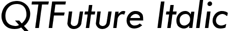 QTFuture Italic font - qtfutureitalic.ttf