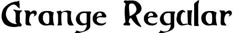 Grange Regular font - grange.ttf