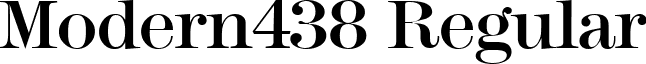 Modern438 Regular font - modern438-regular.ttf