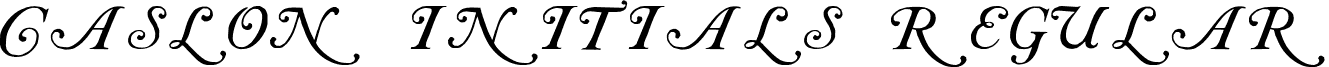 Caslon Initials Regular font - CAS_INIT.TTF