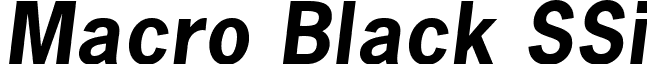 Macro Black SSi font - macroblackssiblackitalic.ttf