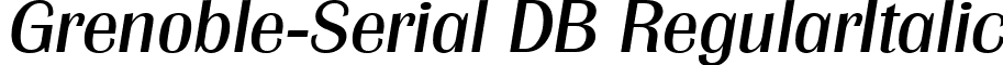 Grenoble-Serial DB RegularItalic font - grenoble-serial-regularitalicdb.ttf