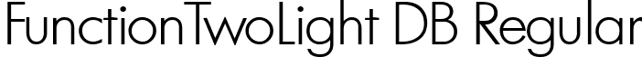 FunctionTwoLight DB Regular font - functiontwolight-regulardb.ttf