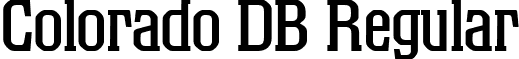 Colorado DB Regular font - colorado-regulardb.ttf