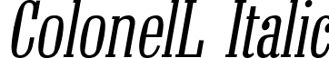 ColonelL Italic font - colonellitalic.ttf