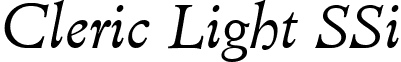 Cleric Light SSi font - clericlightssilightitalic.ttf