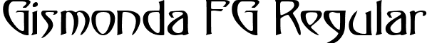 Gismonda FG Regular font - gismonda.ttf