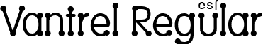 Vantrel Regular font - vantrel.ttf