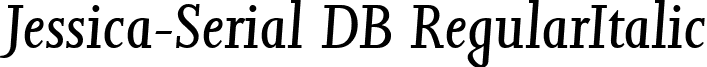 Jessica-Serial DB RegularItalic font - jessica-serial-regularitalicdb.ttf