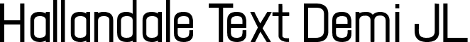 Hallandale Text Demi JL font - halentxd.ttf