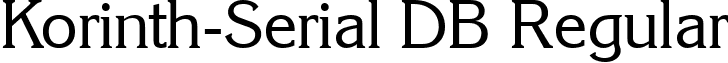 Korinth-Serial DB Regular font - korinth-serial-regulardb.ttf