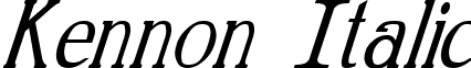 Kennon Italic font - kennonitalic.ttf