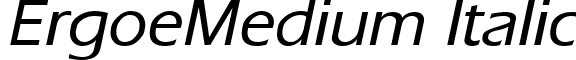 ErgoeMedium Italic font - ergoemediumitalic.ttf