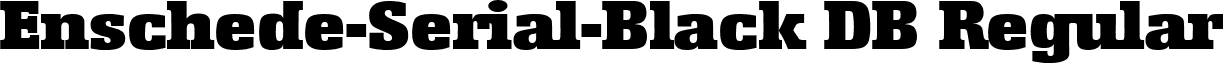 Enschede-Serial-Black DB Regular font - enschede-serial-black-regulardb.ttf