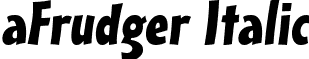 aFrudger Italic font - a_frudgeritalic.ttf