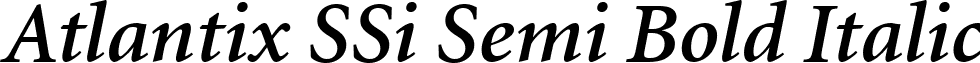 Atlantix SSi Semi Bold Italic font - Atlantix SSi Semi Bold Italic.ttf