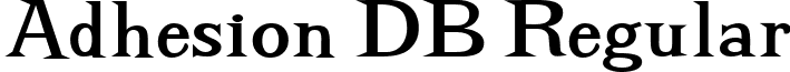 Adhesion DB Regular font - adhesion-regulardb.ttf