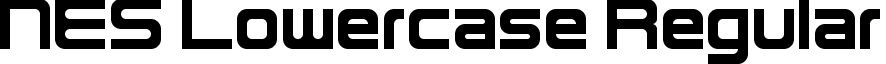 NES Lowercase Regular font - NES Lowercase.ttf