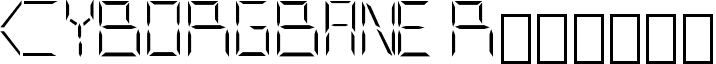 CYBORGBANE Regular font - cyborgbane.ttf