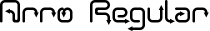 Arro Regular font - Arro terminal.ttf