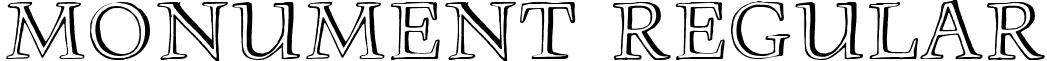 Monument Regular font - Monument.ttf