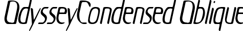 OdysseyCondensed Oblique font - odysseycondensedoblique.ttf