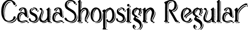 CasuaShopsign Regular font - Casua_ss.ttf