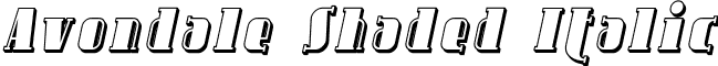 Avondale Shaded Italic font - Avond_10.ttf