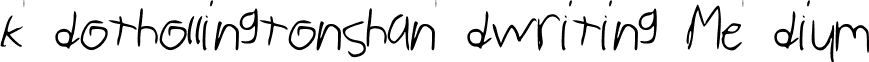 kdothollingtonshandwriting Medium font - kdothollingtonshandwriting.ttf