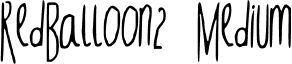 RedBalloon2 Medium font - RedBalloon.ttf